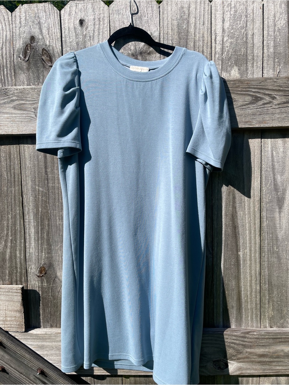 Cynthia Rowley Light Blue Puff Sleeve Midi Dress